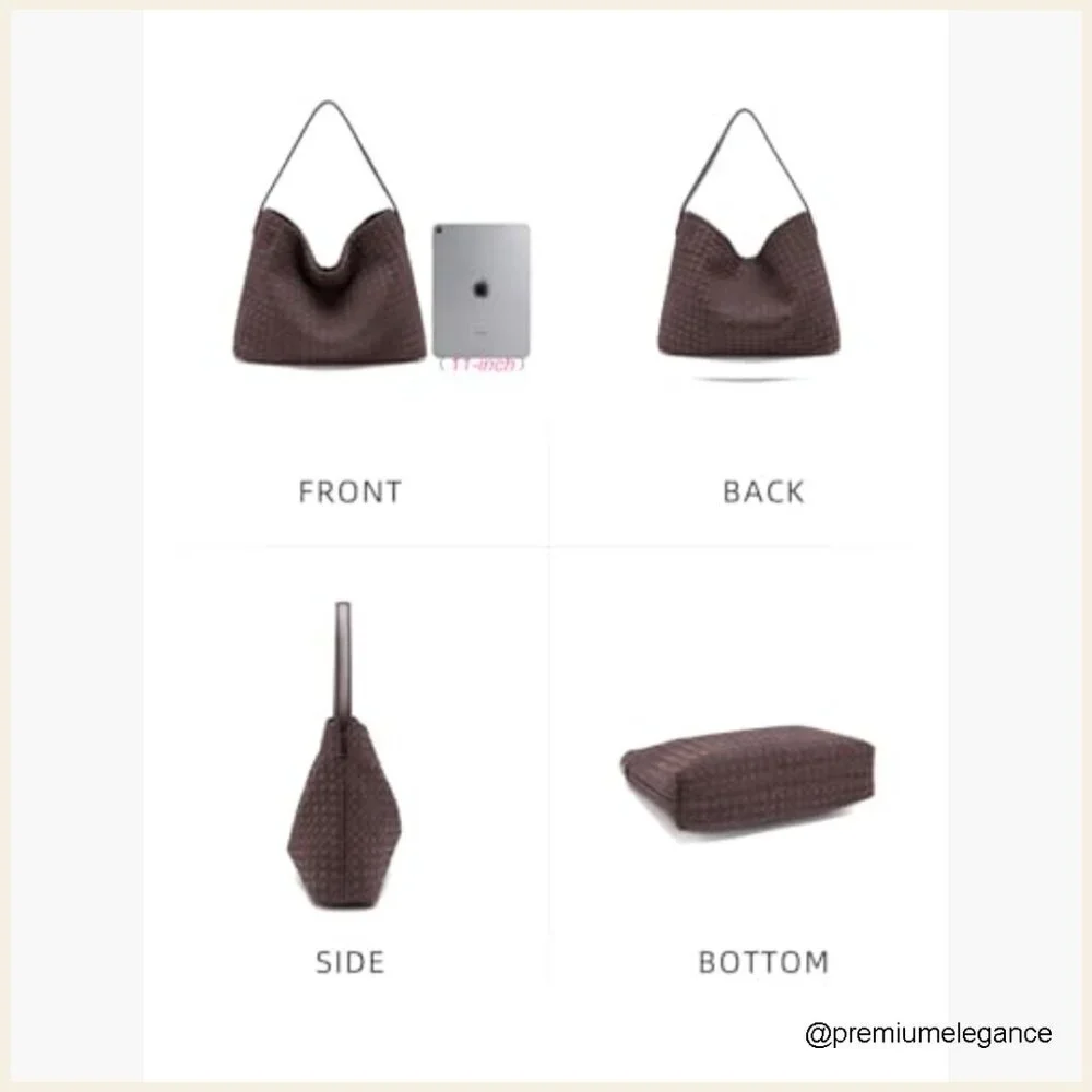 Faux Suede Hobo Bag with Adjustable Strap and Clutch, 13.4x10.3 Inches